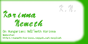 korinna nemeth business card